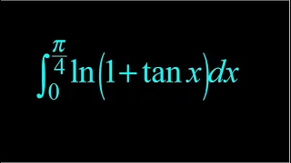 Integral ln(1+tanx)dx from 0 to pi/4 😍