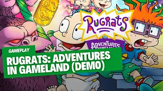 RUGRATS ADVENTURES IN GAMELAND (Demo): Gameplay sem comentários / no commentary | 8-bit & HD