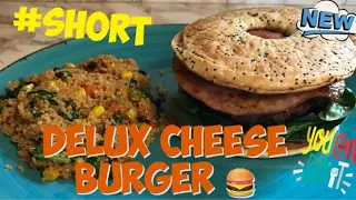 Delux “Mini Cooker” Cheeseburger #Short ; Cook it & Eat it: Flash Fried