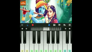 Radha Krishna flute music piano tutorial on walk band