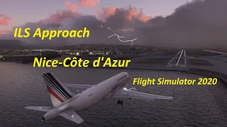 ILS Approach at Nice-Côte d'Azur Flight Simulator 2020