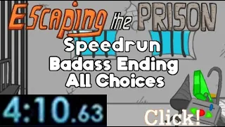 Henry Stickmin Escaping the Prison Speedrun - Badass Ending: All Choices - 4m 10s 367ms- Previous WR