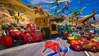 Disney Cars Lightning McQueen Monster Truck Mack Hauler Colossus XXL Jackson Storm Mater Racing Toys