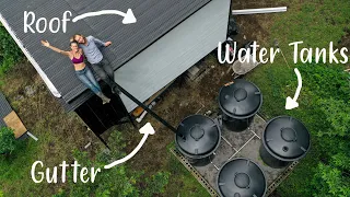 Living Off Only Rain Water // off grid rain water system