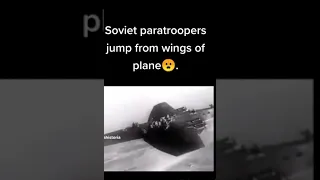 Soviet paratroopers, jumping from plane #ww2 #russia #sovietunion