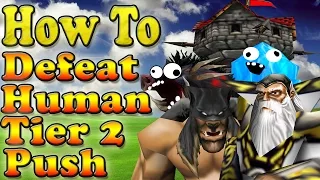 Warcraft 3 - WTii vs Albert #10 How To Defeat Human Tier 2 Push (1v1 #43)