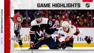 Senators @ Capitals 1/22/22 | NHL Highlights