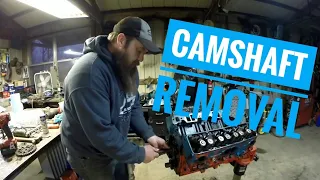 how to remove and install a camshaft in a small block chevy.