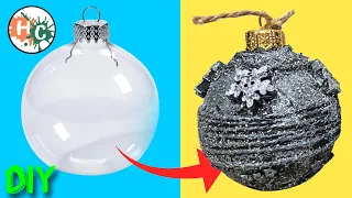 СУПЕР ПРОСТО! DIY Украшаем стеклянный шар  Как сделать елочную игрушку?