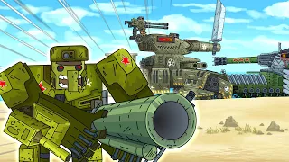 THE SOVIET ROBOT MONSTER TOOK A HEAVY GUN! - Cartoons about tanks