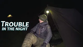 Tarp Camping in High Winds & Troubles in the Night