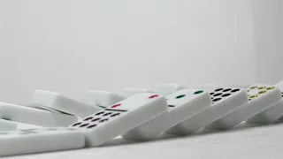 domino falling slow motion