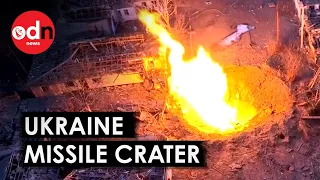 Russian Missile Attack Leaves HUGE Burning Crater in Mykolaiv