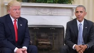 Obama welcomes Trump to White House