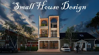 20x40 feet Split Level House Design with Central Courtyard | 6X12 Meter | 90 Gaj | ID-177