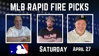 MLB Rapid Fire Picks Saturday 4/27/24 | Picks And Parlays #mlbb