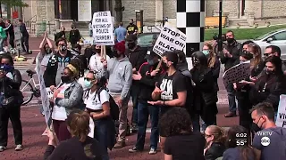 Indy10 BLM holds rally on Monument Circle
