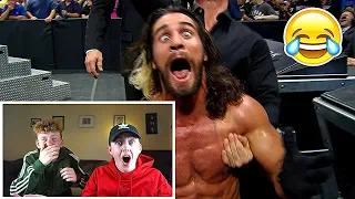 REACTING TO THE TOP 100 FUNNIEST WWE MOMENTS!