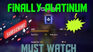 Rank Push finally-Platinum||Free Fire||FounderX Gaming