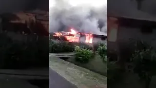 House on fire in Fiji island, Suva, Nadera
