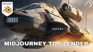 Lets make a 3D Scifi Spaceship - Midjourney to 3D model using Blender