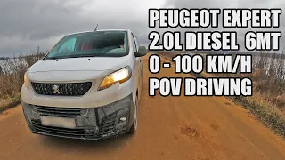 Peugeot Expert 2019 2.0L Diesel 6 MT Acceleration from 0 to 100 km/h | POV Driving experience