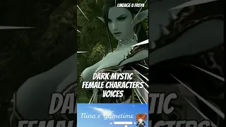 Lineage 2 Freya Shorts Dark Mystic Female Characters Voices