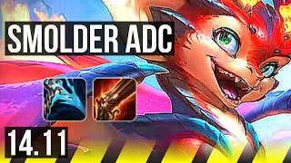 SMOLDER & Lux vs KAI'SA & Sona (ADC) | 6/0/10, Rank 3 Smolder, Dominating | NA Challenger | 14.11