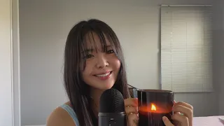 ASMR Candle Sizzling.. Wet Mouth Sounds.. Whispering.. (super cozy☺️)