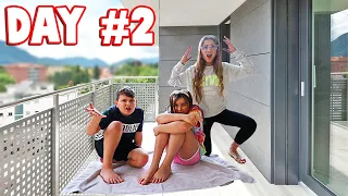 LAST TO LEAVE THE BALCONY CHALLENGE! (MADDY RUNS AWAY) | JKREW