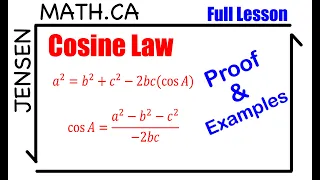 Cosine Law | grade 10 math | jensenmath.ca