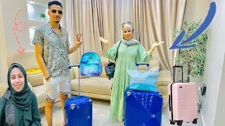 جهزنا شنط السفر✈️ودعنا الشقه🙈اخيييرا هنقضي شهر العسل سوا👩‍❤️‍👨اول سفريه مع زوجي حلالي⛱️♥️