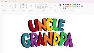 How to draw the Uncle Grandpa logo using MS Paint | How to draw on your computer