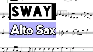 Sway I Alto Sax Sheet Music Backing Track Play Along Partitura