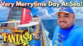 MAX CAPACITY Disney Cruise Day At Sea! Disney Fantasy Very Merrytime Western Caribbean Cruise 2022!