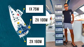 LITHIUM, SOLAR and WIND Generator on our SAILBOAT (complete electrical power set up) ⛵️