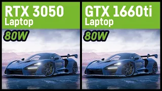 RTX 3050 80W vs. GTX 1660ti 80W Laptop/Notebook