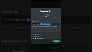 1 Dakikada Hazır Discord Sunucusu Kurma ! #shorts