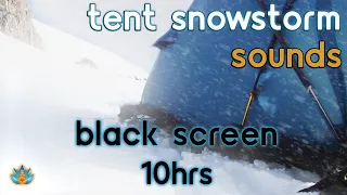 [Black Screen] Tent in Blizzard Ambience: Severe Snowstorm with Tent Flapping in the Howling Wind