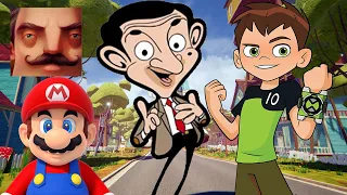 Hello Neighbor - New Secret Neighbor Ben 10 Dark Riddle Mario Mr Bean Gameplay Walkthrough