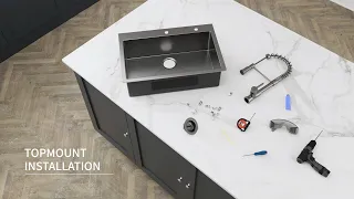 Dual mount Kitchen sink installation instructions