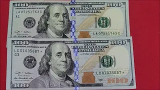 $100 Bill Fold Search || Star Note and Birthday Serial Number FOUND