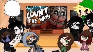 Creepypasta Characters React's To Count The Ways || Fnaf Fazbear Fright's || {Sea Gacha}