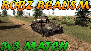Men of War Assault Squad 2 - 3v3 Match with The Shermanator - RobZ Realism Mod