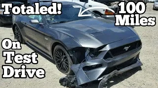 Brand New 2018 Mustang GT WRECKED With Only 100 Miles! Totaled During Test Drive?