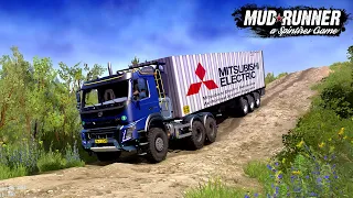 Spintires MudRunner FAW KAMAZ VOLVO dump truck off road | whit graphics hd |1080p 60fps