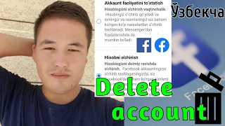 Facebook accountni o'chirish |Delete facebook account Yangi Usul 2022-2023