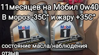 Мобил-1 fs0w40 в К7М Рено от заливки и до слива: с августа по июль - наблюдения, впечатления, отзыв.