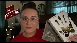 ASMR What's On My TBR (to be read) (lofi whispering, book triggers, tapping, tracing)