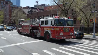FDNY Tiller Ladder 5 Urgently Responding in Traffic with the Pa300! Emergency Light Demo +Walkaround